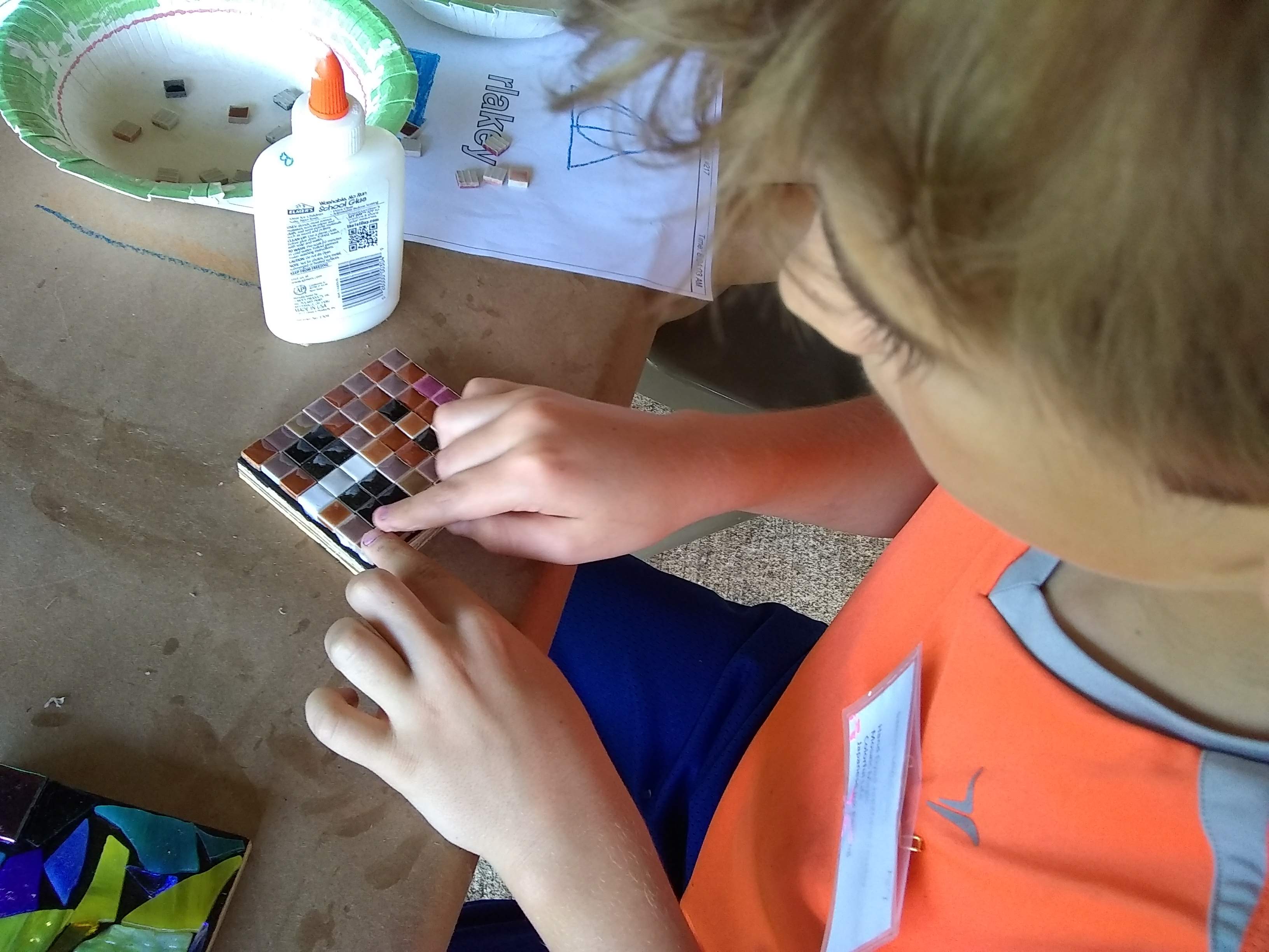 Little Middle, John C Campbell Folk School mosaic making with Jeannette Brossart